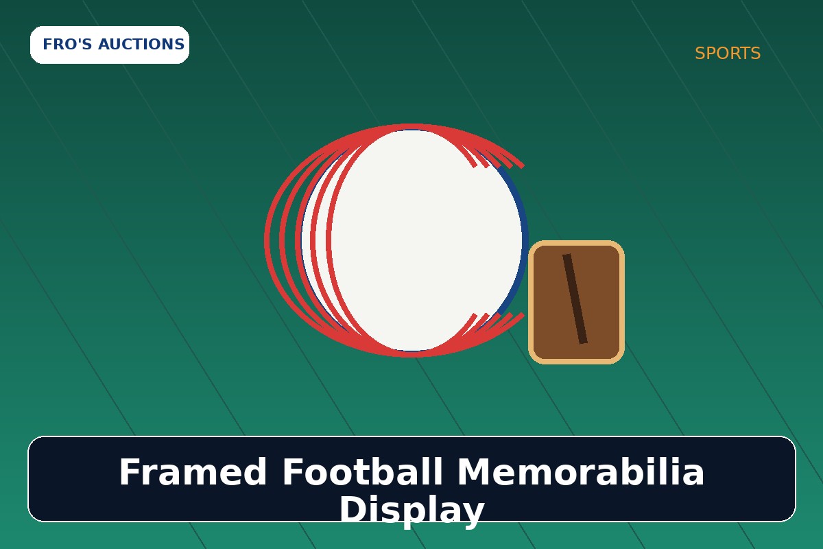 Framed Football Memorabilia Display